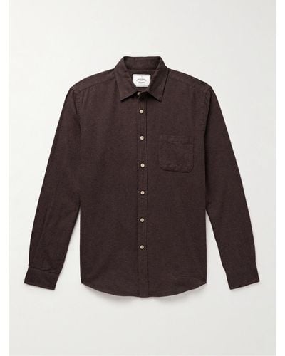 Portuguese Flannel Teca Cotton-flannel Shirt - Brown