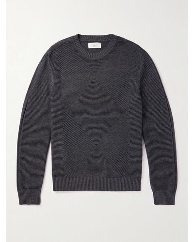 MR P. Ribbed Cotton Sweater - Blue