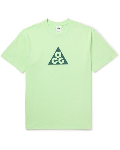 Nike Acg Logo-print Dri-fit T-shirt - Green