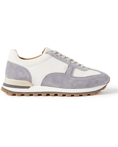 MR P. 1979 Runner Paneled Suede Sneakers - White