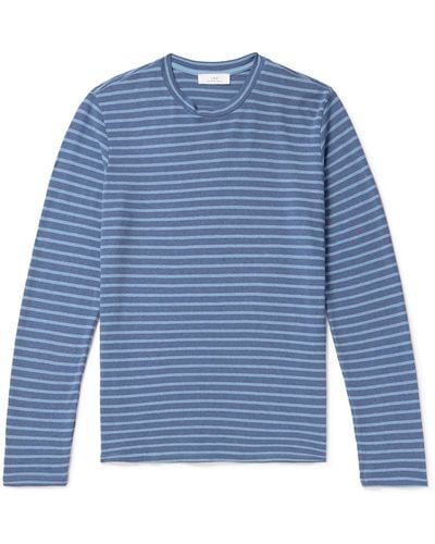Save Khaki Striped Recycled-jersey T-shirt - Blue