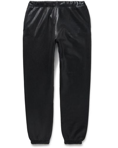GALLERY DEPT. Analog Tapered Logo-print Coated Cotton-jersey Sweatpants - Black