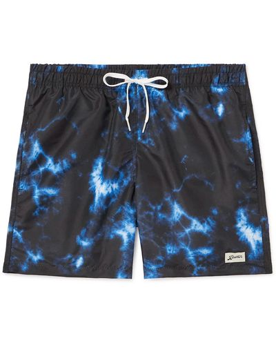 Bather Tie-dyed Recycled Swim Shorts - Blue