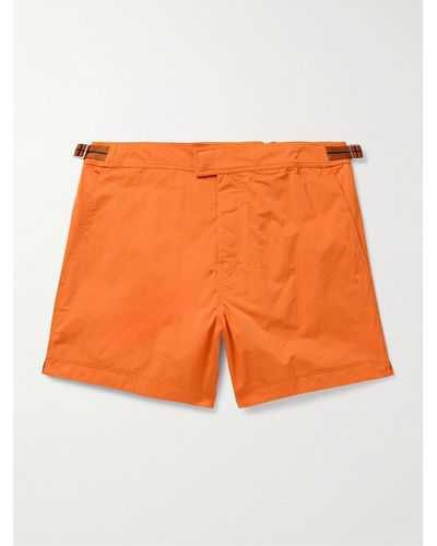 Zegna Shorts da mare medi a gamba dritta - Arancione
