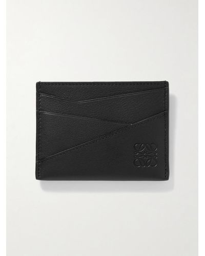 Loewe Puzzle Edge Logo-debossed Leather Cardholder - Black