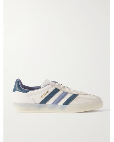 adidas Originals Gazelle Indoor Leather And Suede Trainers - Blue