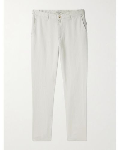 Onia Straight-leg Linen Pants - White
