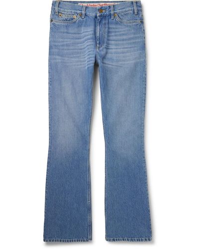 Stockholm Surfboard Club Straight-leg Embroidered Jeans - Blue
