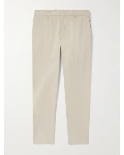 Paul Smith Tapered Organic Cotton-blend Twill Chinos - Natural