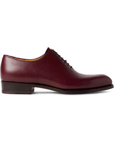 J.M. Weston 404 Claridge Whole-cut Leather Oxford Shoes - Blue