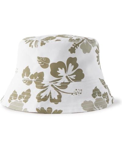 Frescobol Carioca Leandro Printed Recycled-shell Bucket Hat - Green