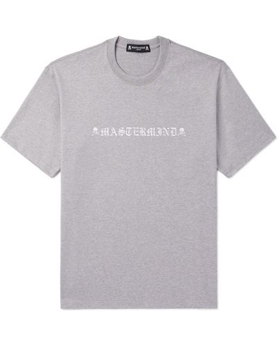 MASTERMIND WORLD Logo-print Cotton-jersey T-shirt - Gray