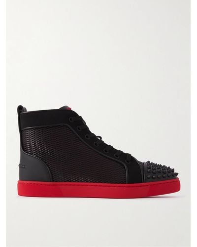 Christian Louboutin Lou Spikes Studded Leather - Red