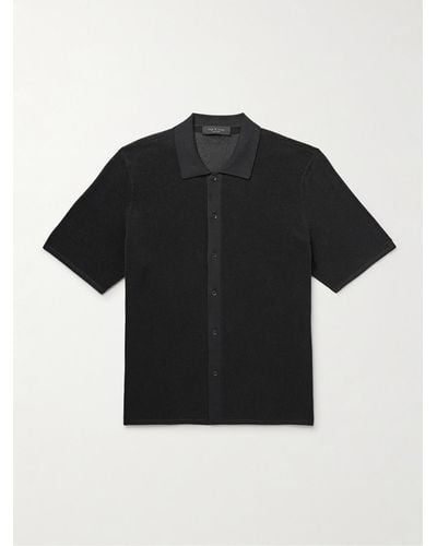 Rag & Bone Payton Cotton-piqué Shirt - Black