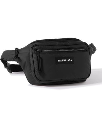Balenciaga Explorer Logo-appliquéd Nylon Belt Bag - Black