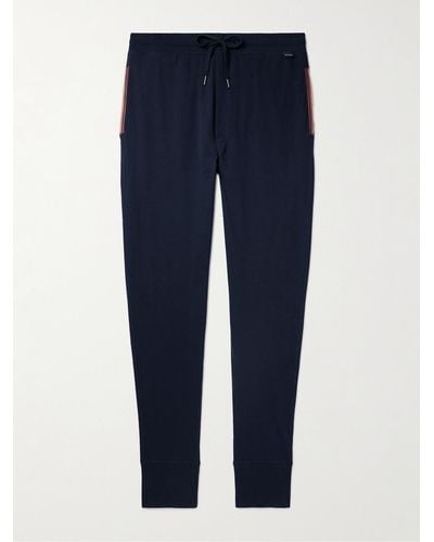 Paul Smith Slim-fit Tapered Cotton-jersey Joggers - Blue