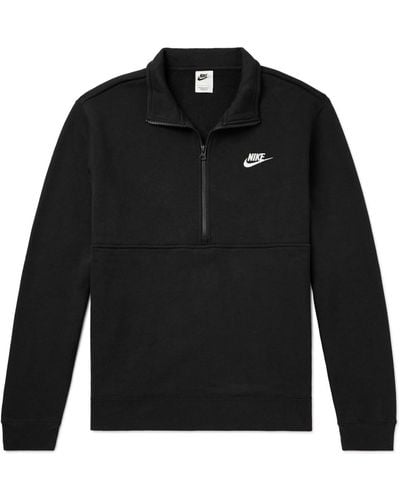 Nike Sportswear Club Brushed-back 1/2-zip Pullover - Black