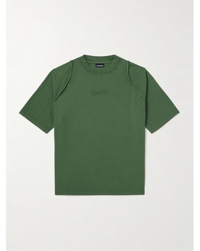 Jacquemus Top Le T-shirt Camargue con ricamo - Verde