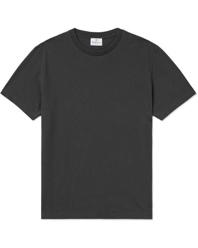 Kingsman Logo-embroidered Pima Cotton-jersey T-shirt - Black