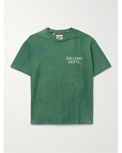 GALLERY DEPT. Vintage T-Shirt aus Baumwoll-Jersey mit Logoprint - Grün