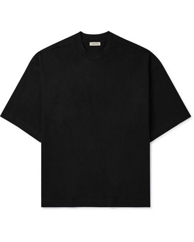 Fear Of God Logo-appliquéd Cotton-jersey Pajama T-shirt - Black