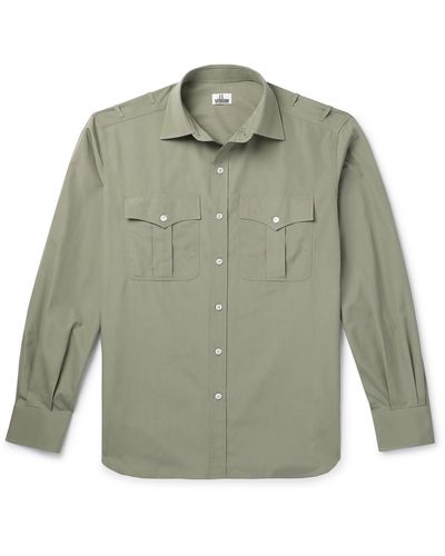 SEBLINE Safari Cotton-poplin Shirt - Green