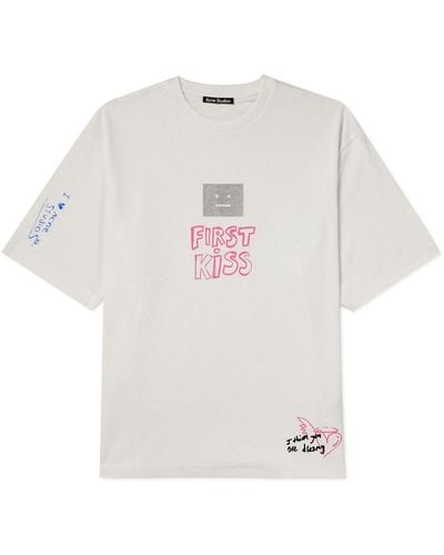 Acne Studios Exford Scribble Printed Cotton-jersey T-shirt - White