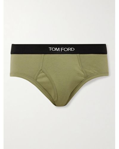 Tom Ford Slip aus Stretch-Baumwolle - Grün