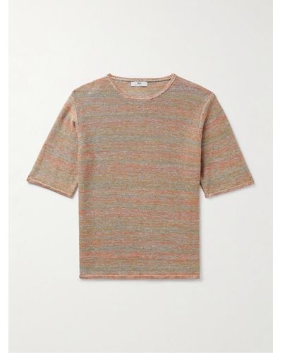 Inis Meáin Striped Linen T-shirt - Natural