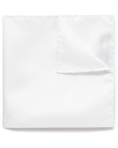 Tom Ford Silk-twill Pocket Square - White