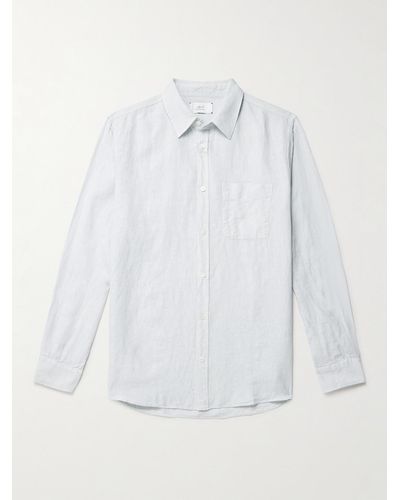 MR P. Garment-dyed Linen Shirt - White