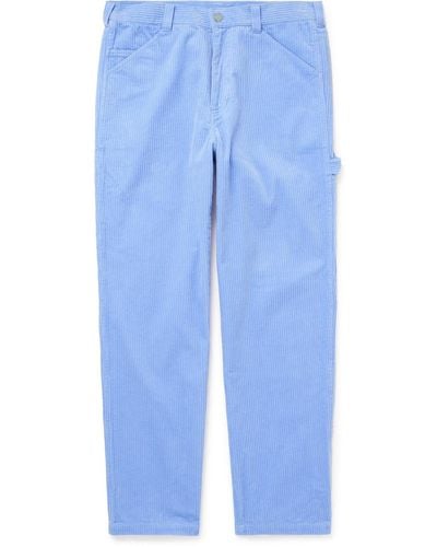 ARKET Edsviken Straight-leg Cotton-corduroy Pants - Blue