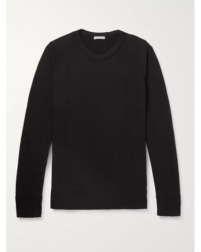 James Perse Loopback Supima Cotton-jersey Sweatshirt - Black