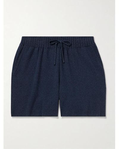 STÒFFA Gerade geschnittene Shorts aus Baumwolle mit Kordelzugbund - Blau