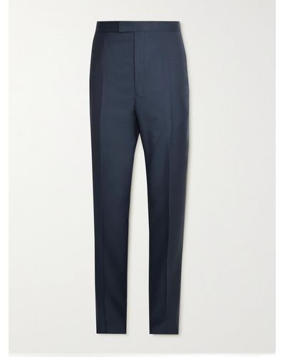 Favourbrook Pantaloni a gamba dritta in lana a righe Westminster - Blu