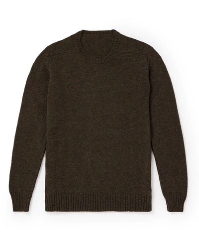 Anderson & Sheppard Shetland Wool Sweater - Green