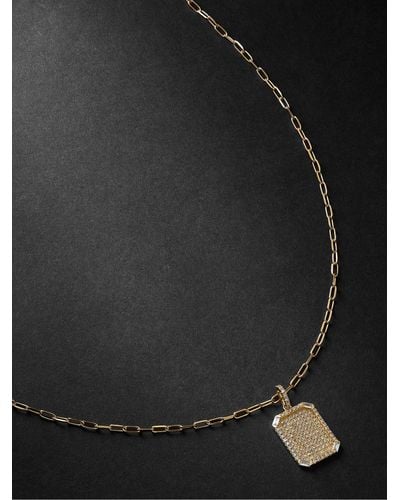 SHAY Gold Diamond Pendant Necklace - Black