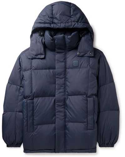 66 North Dyngja Quilted Recycled-shell Hooded Down Jacket - Blue