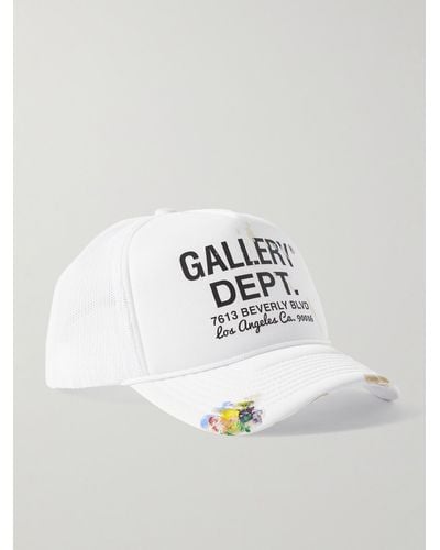 GALLERY DEPT. Workshop Paint-splattered Logo-print Canvas And Mesh Trucker Cap - White