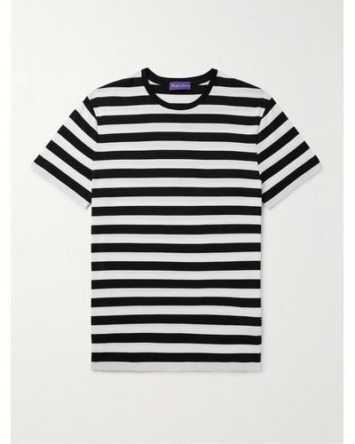 Ralph Lauren Purple Label Striped Cotton-jersey T-shirt - Blue