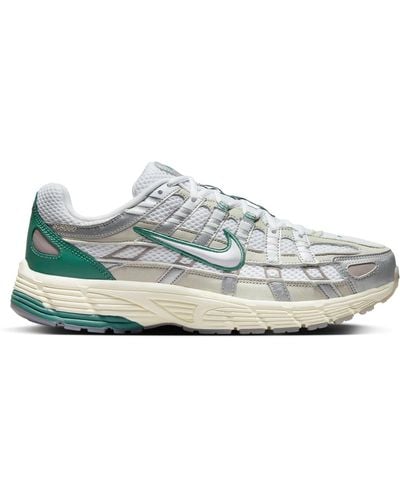 Nike P-6000 Prm Leather And Mesh Sneakers - Gray