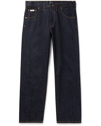 Noah Straight-leg Pleated Jeans - Blue