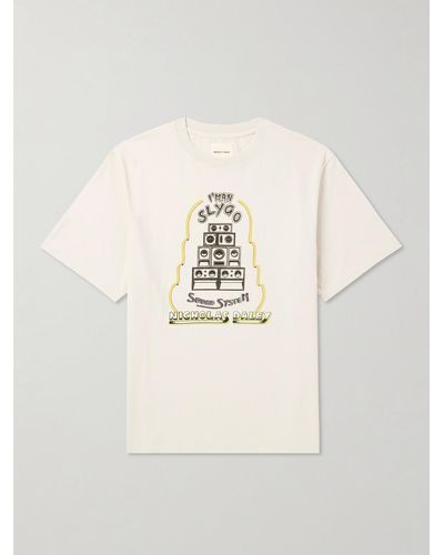 Nicholas Daley Logo-print Cotton-jersey T-shirt - Natural
