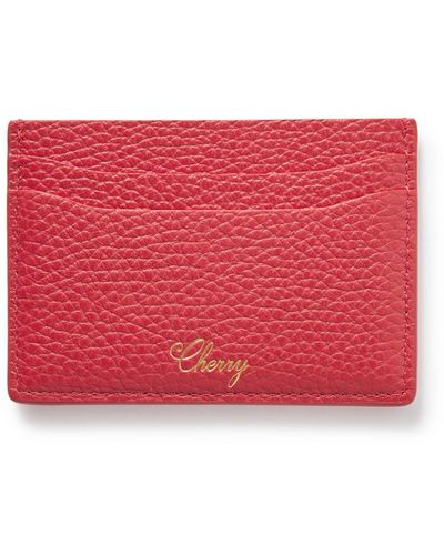 CHERRY LA Full-grain Leather Cardholder - Red