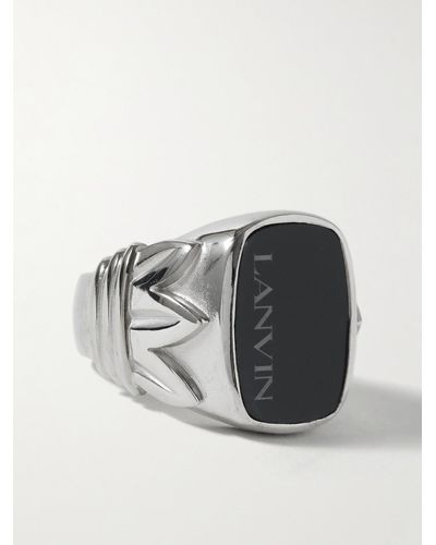Lanvin Sterling Silver And Enamel Ring - Metallic