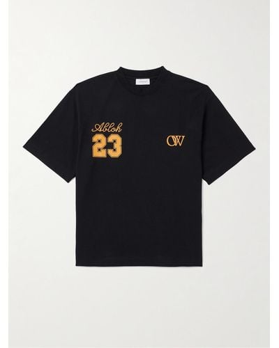 Off-White c/o Virgil Abloh Skate T -Shirt mit OW 23 Logo - Schwarz