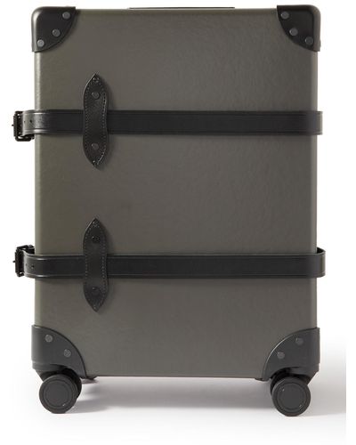 Globe-Trotter Centenary Leather-trimmed Carry-on Suitcase - Gray