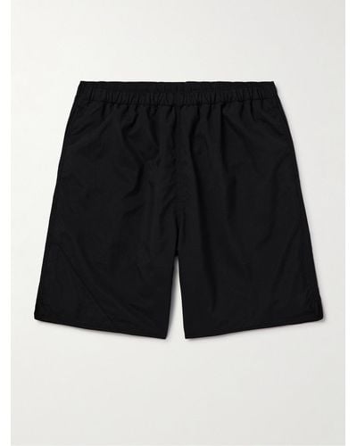 Beams Plus Wide-leg Nylon Ripstop Shorts - Black