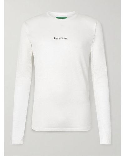 District Vision Printed Hemp-jersey T-shirt - White