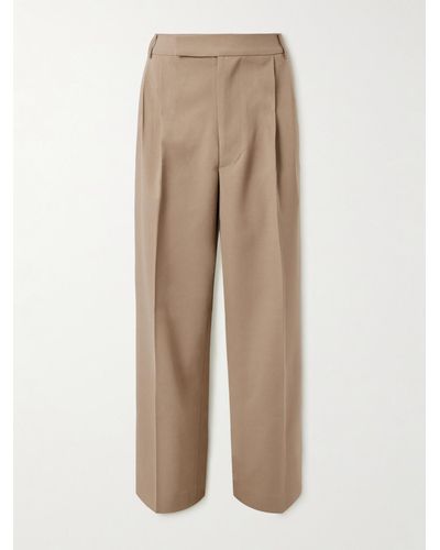 Frankie Shop Beo Wide-leg Pleated Woven Suit Trousers - Natural